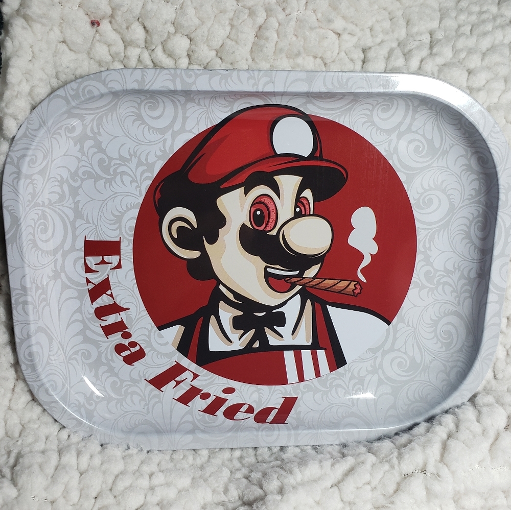 Small Decorative 420 Tray - Fried Mario